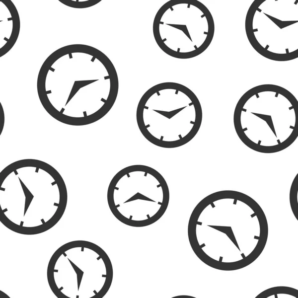 Icono en tiempo real sin costuras de fondo de patrón. Reloj vector illustr — Vector de stock