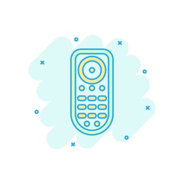 Komik tarzda uzaktan kumanda simgesi. Kızılötesi denetleyici vektör c