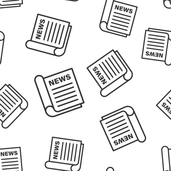 Zeitung Symbol nahtlose Muster Hintergrund. Nachrichtenvektor illustriert — Stockvektor