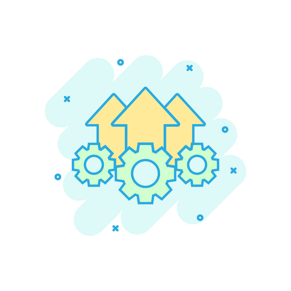 Иконка проекта в комическом стиле. Векторный карто
