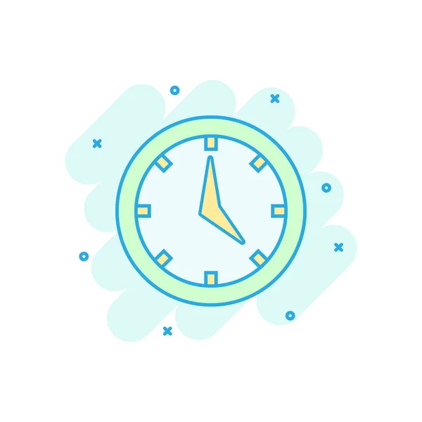 Icono en tiempo real en estilo cómico. Reloj vector ilustración de dibujos animados — Archivo Imágenes Vectoriales