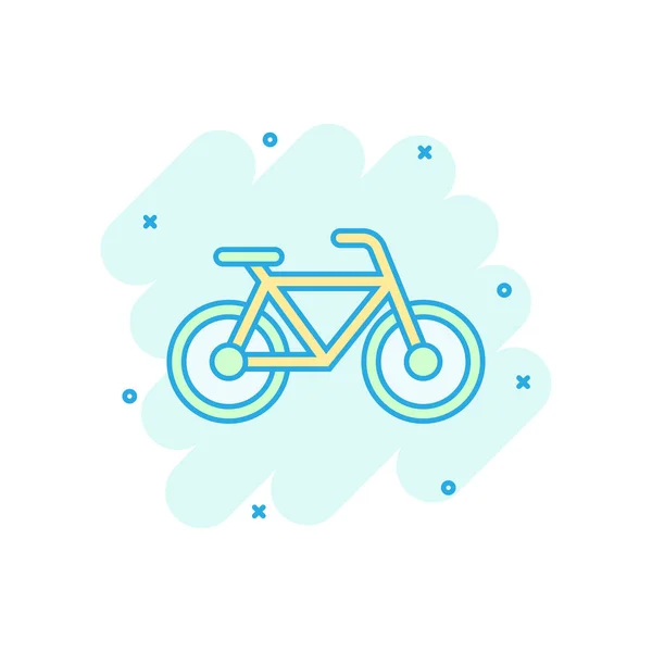 Ícone de sinal de bicicleta em estilo cômico. Bicicleta vetor cartoon illustrati — Vetor de Stock