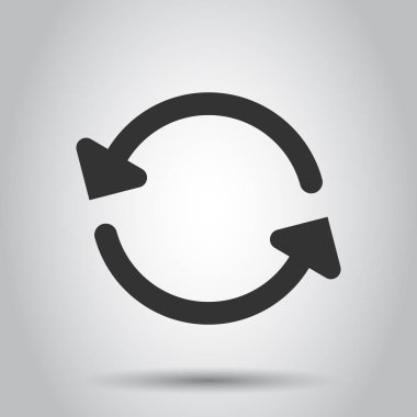 Saydam stilde ok döndürme simgesi. Eşitleme eylem vektörü iii