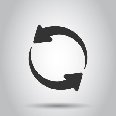 Saydam stilde ok döndürme simgesi. Eşitleme eylem vektörü iii