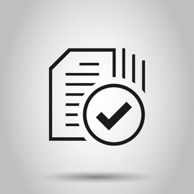 Saydam stilde uyumluluk belge simgesi. Onaylanan işlem 