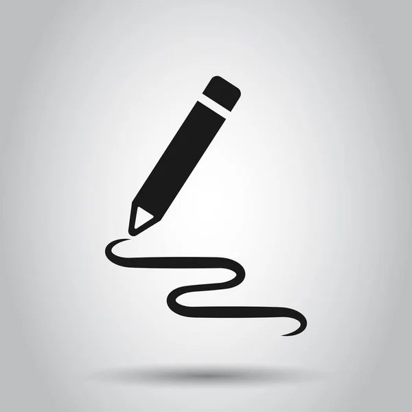 Şeffaf stilde kalem not defteri simgesi. Belge yazma vektörü — Stok Vektör