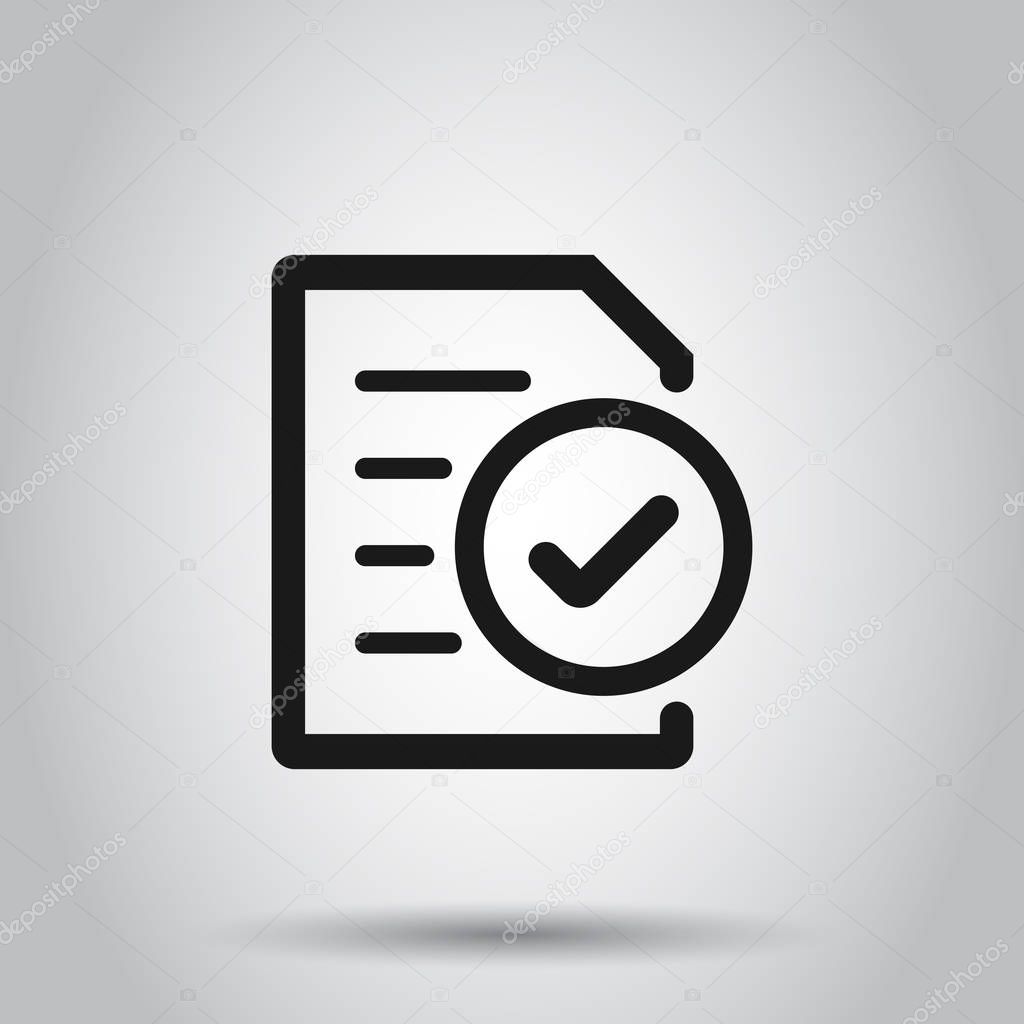 Compliance document icon in transparent style. Approved process 