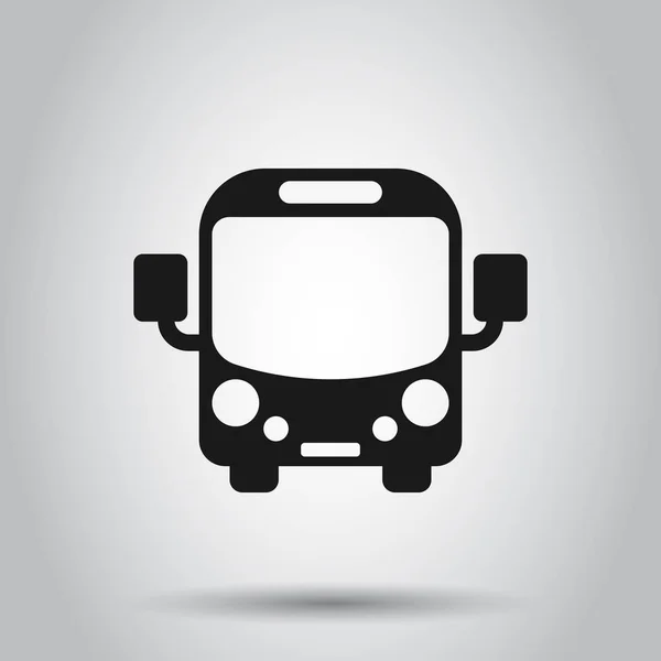 Iskolabusz ikon lapos stílusban. Autobus vektor illusztráció be van — Stock Vector