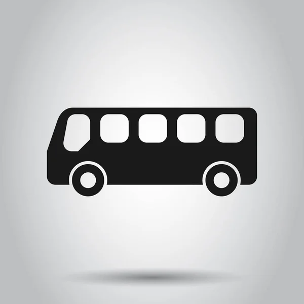 Iskolabusz ikon lapos stílusban. Autobus vektor illusztráció be van — Stock Vector