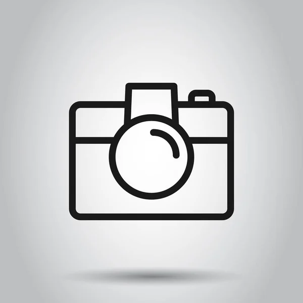 Camera device sign icon in flat style. Photography vector illust — Stock Vector