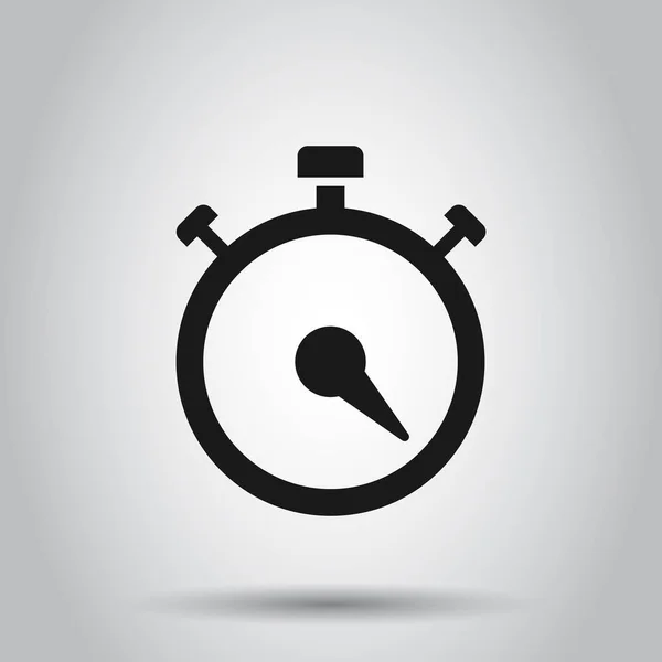 Signo de reloj icono en estilo plano. Gestión del tiempo vector illustrati — Archivo Imágenes Vectoriales