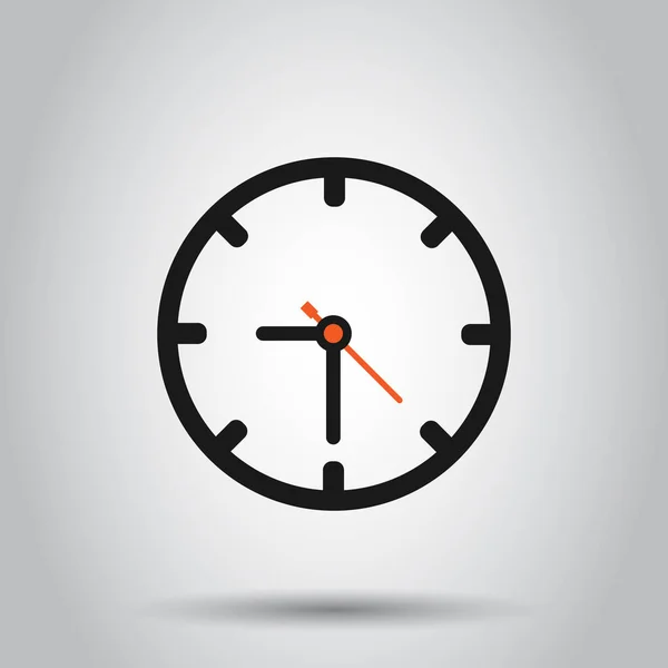 Düz stilde saat işareti simgesi. Zaman yönetimi vektör ıllustrati — Stok Vektör