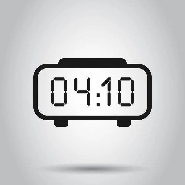Ícone de sinal do relógio em estilo plano. Ilustração do vetor de gestão do tempo —  Vetores de Stock