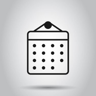 Takvim düz stil Organizatör simgesini. Randevu olay vektör 