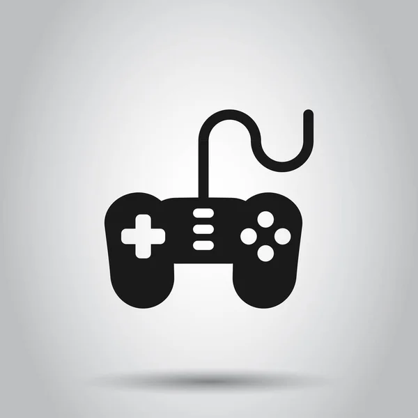 Signo de joystick icono en estilo plano. Gamepad vector ilustración en — Vector de stock