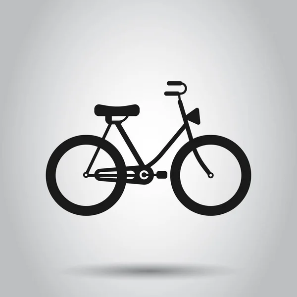 Ícone de sinal de bicicleta em estilo plano. Ilustração do vetor de bicicleta na iso —  Vetores de Stock