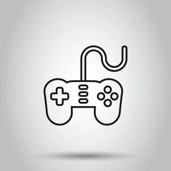 Signo de joystick icono en estilo plano. Gamepad vector ilustración en — Vector de stock