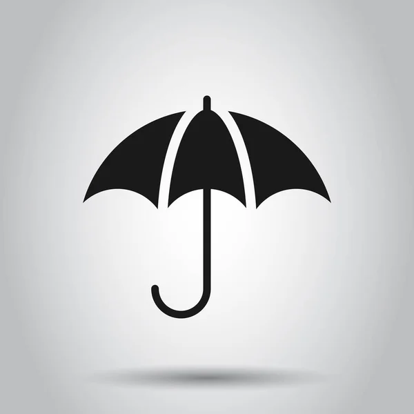 Icône de parapluie en style plat. Illustration vectorielle de parasol sur isol — Image vectorielle