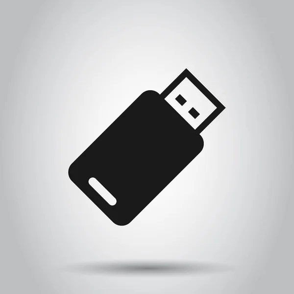 Ikona napędu USB w stylu płaskim. Ilustracja wektorowa dysku flash na — Wektor stockowy
