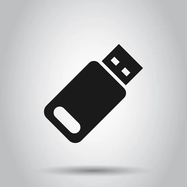 Ikona napędu USB w stylu płaskim. Ilustracja wektorowa dysku flash na — Wektor stockowy