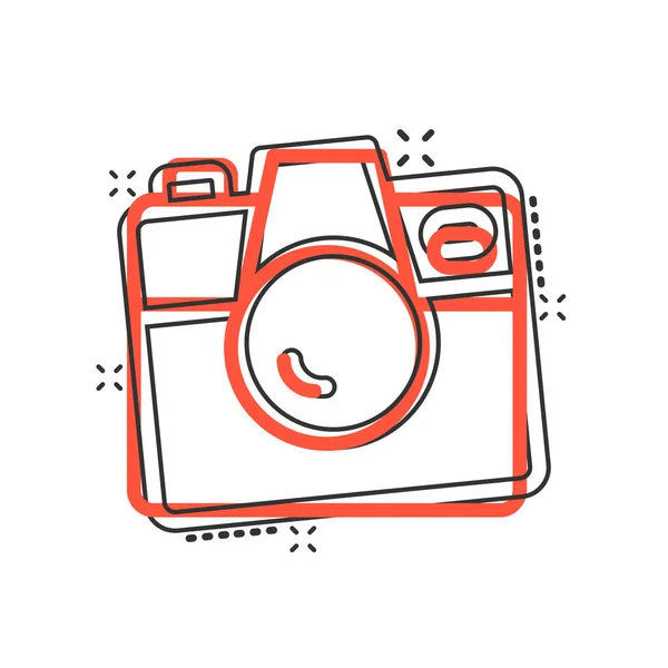 Ikona znaku urządzenia kamery w stylu komiksowym. Fotografia wektor CARTO — Wektor stockowy