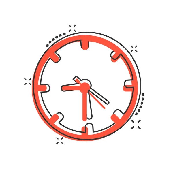 Icono de signo de reloj en estilo cómico. Gestión del tiempo vector de dibujos animados i — Vector de stock