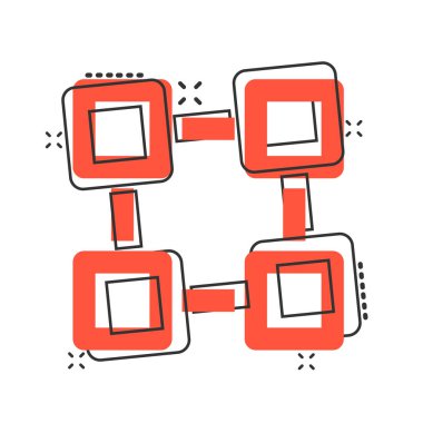 Vektör karikatür engelleme teknolojisi simgesi. Şifreleme