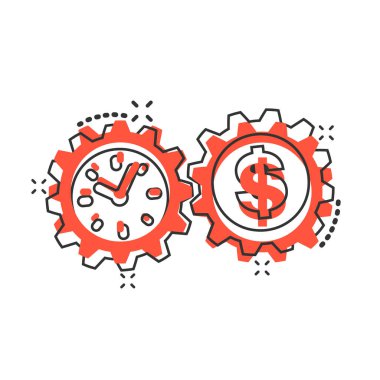 Çizgi film sektöründe vektör ve finans yönetimi simgesi