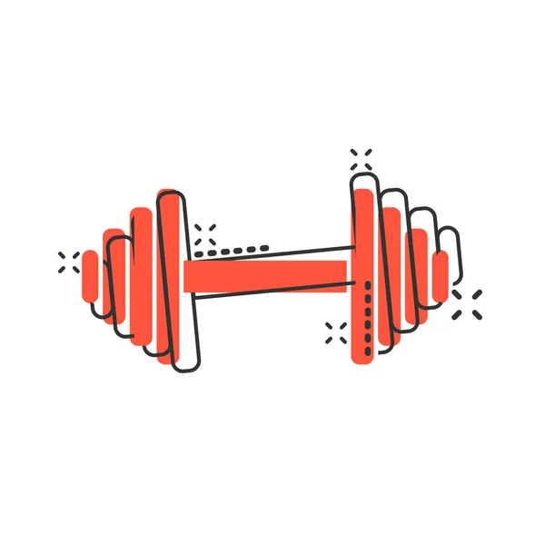 벡터 만화 덤벨 피트 니스 체육관 (dumbbell fitness gym icon) 은 만화의 아이콘이다. 바늘귀 — 스톡 벡터