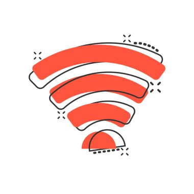 Wifi internet simgesi gibi komik. Wi-fi kablosuz teknoloji vec
