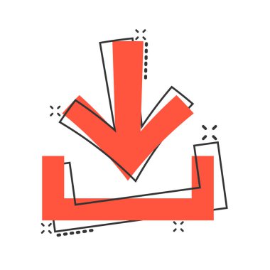 Dosya simgesini çizgi roman tarzında indir. Dirsek aşağı vektör çizgi filmi III