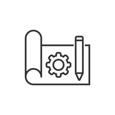 Prototip simgesi düz şekilde. Başlangıç vektör illüstrasyonuName