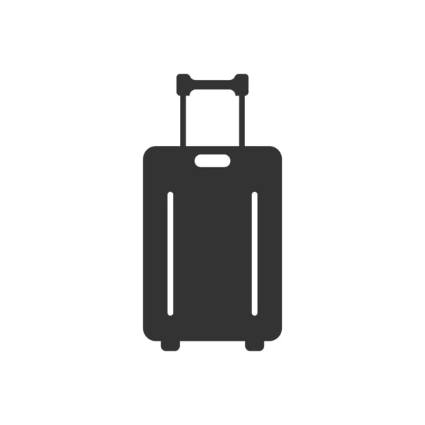 Reisetaschen-Ikone im flachen Stil. Gepäckvektorabbildung auf wh — Stockvektor