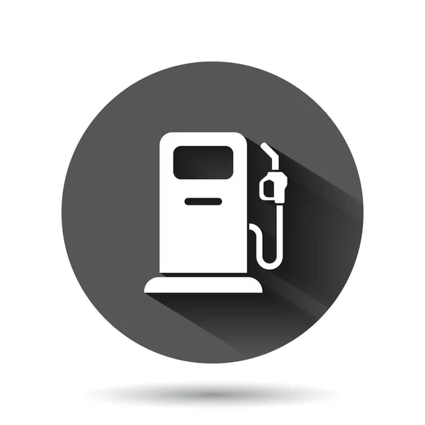 Icono Bomba Combustible Estilo Plano Señal Gasolinera Ilustración Vectorial Sobre — Vector de stock