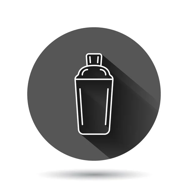 Shaker Cocktail Icon Flat Style Alcohol Bottle Vector Illustration Black — Stock Vector