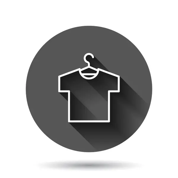 Ícone Camiseta Estilo Plano Ilustração Vetor Roupas Casuais Fundo Redondo —  Vetores de Stock