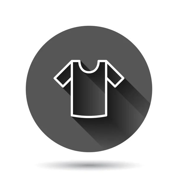 Ícone Camiseta Estilo Plano Ilustração Vetor Roupas Casuais Fundo Redondo —  Vetores de Stock