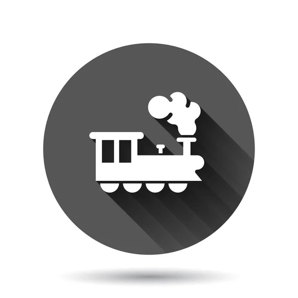 Metro Icon Flat Style Train Subway Vector Illustration Black Background — Stock Vector