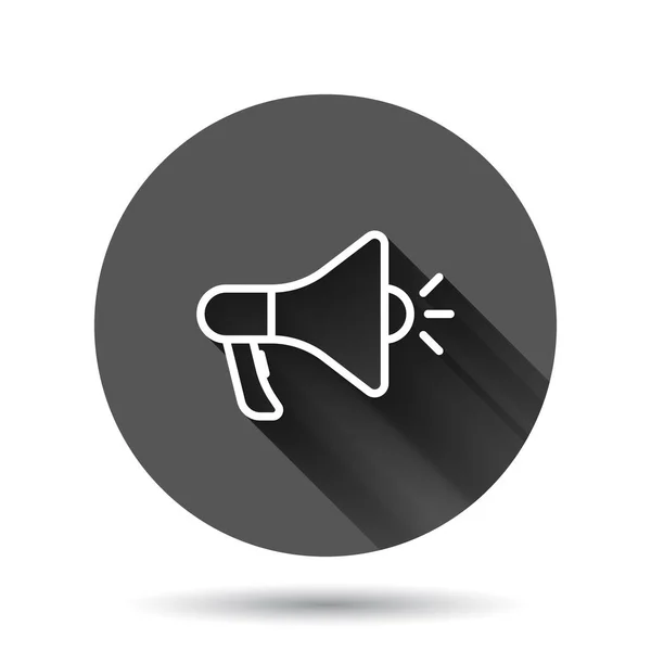 Megaphone Speaker Icon Flat Style Bullhorn Sign Vector Illustration Black — Stock Vector