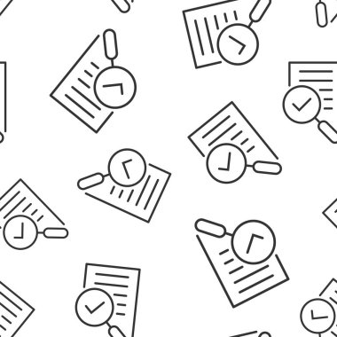 Finansal beyan simgesi. Beyaz izole edilmiş arkaplanda sonuç vektör illüstrasyonu. Kusursuz şablon iş kavramını rapor et.