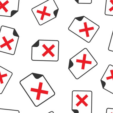 Düz biçimli belge hatası simgesi. Beyaz izole edilmiş arka planda kırık rapor vektör illüstrasyonu. Hasarlı, pürüzsüz iş konsepti.