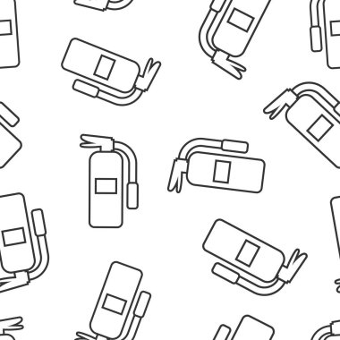 Söndürme simgesi düz bir şekilde. Beyaz izole edilmiş arka planda ateş koruma vektörü çizimi. Acil sorunsuz şablon iş kavramı.