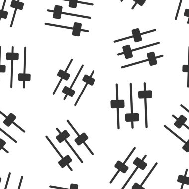 Düz stil olarak denetim hacmi simgesi. Beyaz izole arkaplandaki işaret vektör illüstrasyonunu ses ayarlaması. Filtresiz şablon iş konsepti.