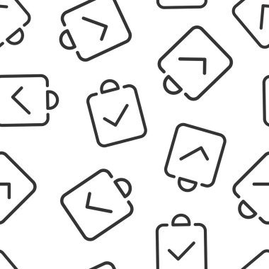 Düz biçimdeki belge onay kutusu simgesi. Beyaz izole arkaplanda test vektör çizimi. Sözleşmesiz şablon iş konsepti.