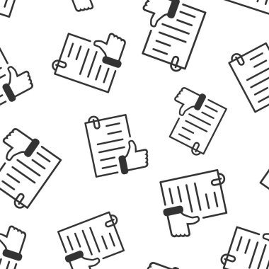 Düz biçimli onaylanmış belge simgesi. Beyaz izole edilmiş arkaplanda vektör illüstrasyonunu onaylayın. Anlaşma işaretleri pürüzsüz iş konsepti.