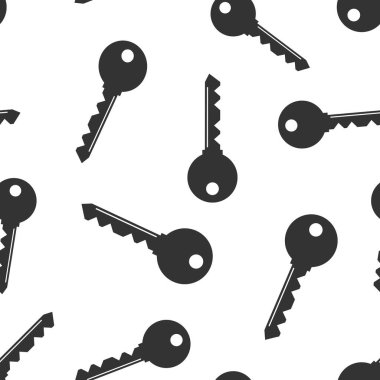 Düz stil anahtar simgesi. Beyaz izole arkaplanda parola vektör çizimi. Erişim sorunsuz şablon iş konsepti.