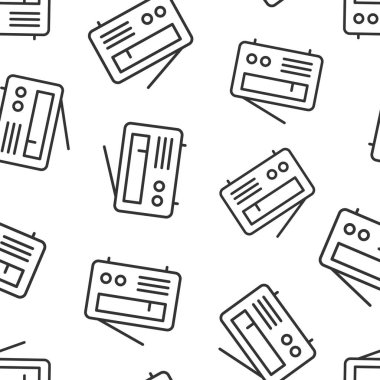 Radyo ikonu düz stil. Beyaz izole edilmiş arka planda Fm yayın vektör illüstrasyonu. Radiocast kusursuz şablon iş konsepti.