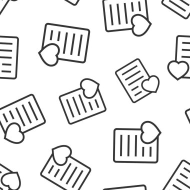 Düz stil dilek listesi simgesi. Beyaz izole arkaplandaki belge vektör çizimi gibi. Favori liste kusursuz şablon iş konsepti.