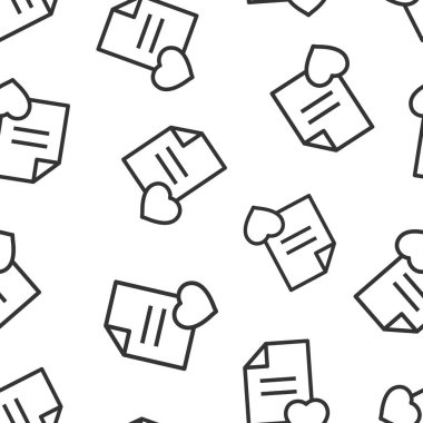 Düz stil dilek listesi simgesi. Beyaz izole arkaplandaki belge vektör çizimi gibi. Favori liste kusursuz şablon iş konsepti.