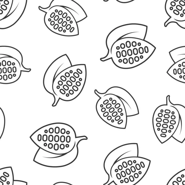 Icono Del Grano Cacao Estilo Plano Ilustración Vectores Crema Chocolate — Vector de stock